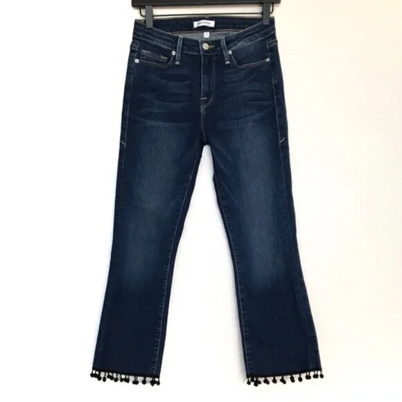 Good American The Pom Pom Good Boot Crop Jeans - Picture 3 of 9